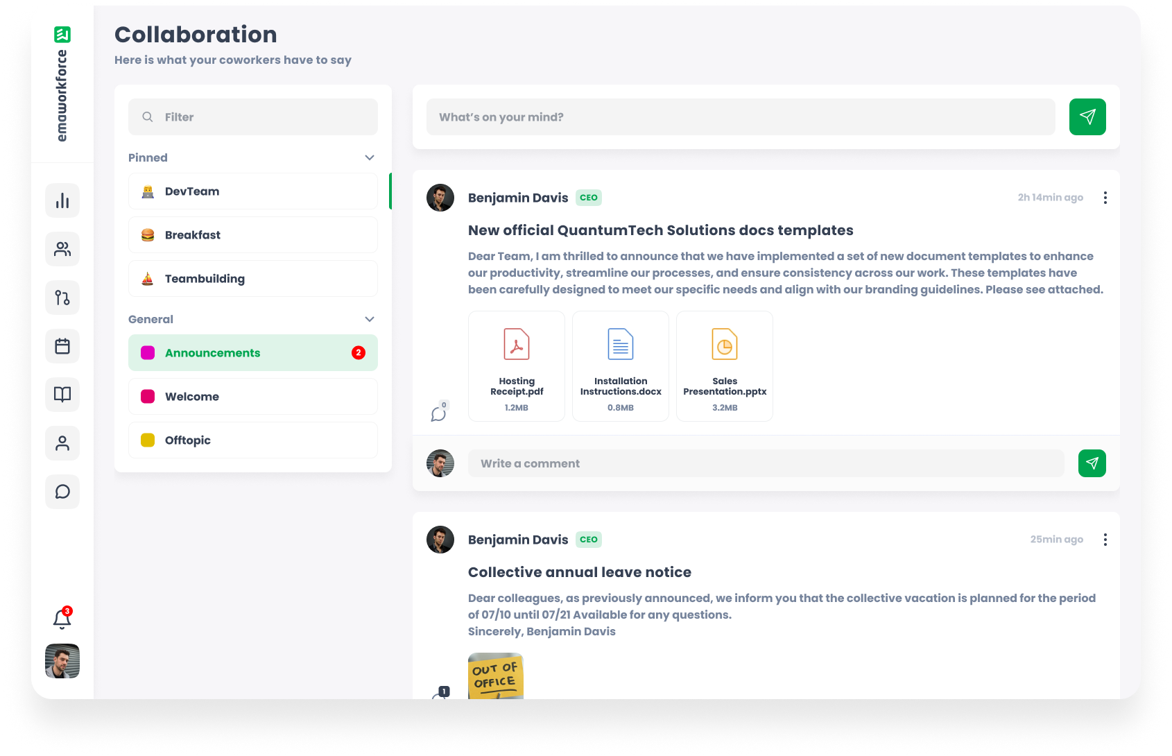 Collaboration - Ema Workforce
